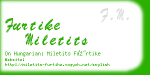 furtike miletits business card